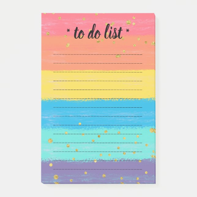 Cute Unicorn colours Notes (Front)