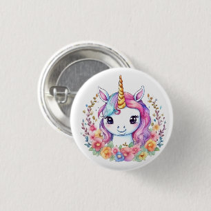 Cute Unicorn Cool Unicorn positive 3 Cm Round Badge