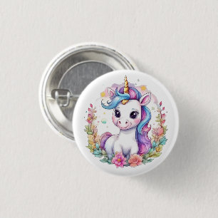 Cute Unicorn Cool Unicorn positive 3 Cm Round Badge