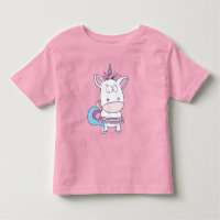 Cute Unicorn custom name kids' clothing