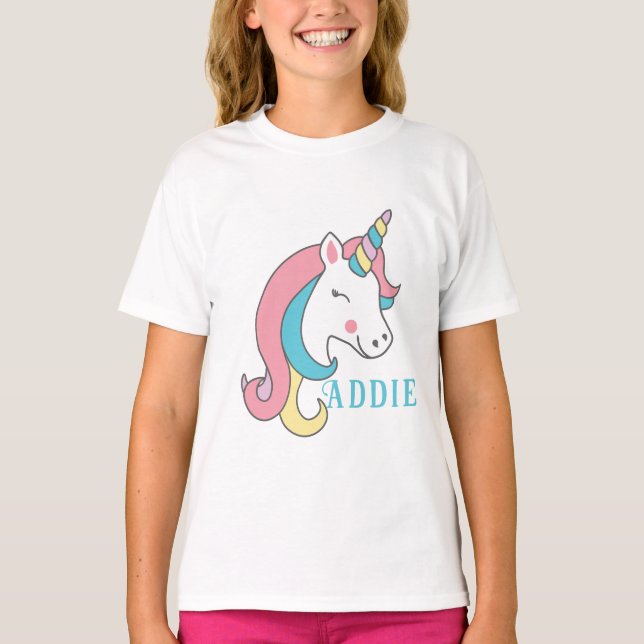 Cute Unicorn customised design T-Shirt (Front)