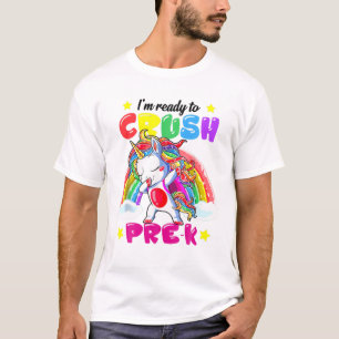 Cute Unicorn Dabbing I‘M Ready To Crush Pre-K Back T-Shirt