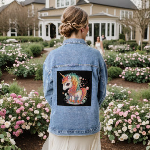 CUTE UNICORN DENIM JEAN JACKET