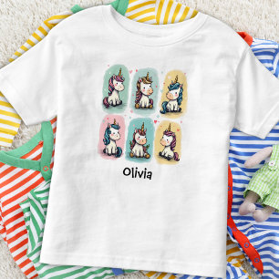 Cute Unicorn Doodles Toddler T-Shirt