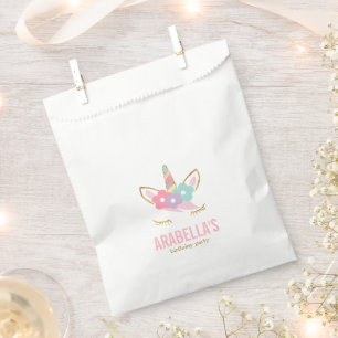 Cute Unicorn Face Girls Birthday Party Favour Bags