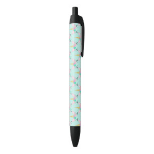 Cute Unicorn Face Pastel Colours Bright Golden Hor Black Ink Pen