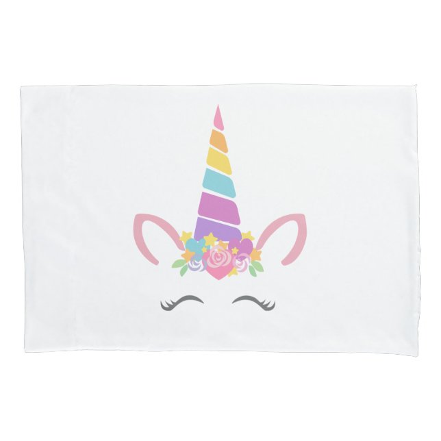 Cute unicorn face pillowcase (Front)