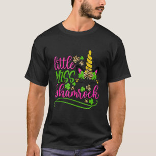Cute Unicorn Face St Patrick's Day Girls Kids T-Shirt