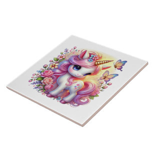 Cute unicorn fantasy girls room crafting  tile