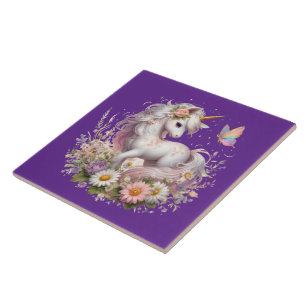 Cute unicorn fantasy girls room crafting tile