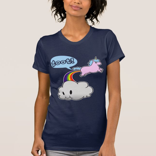 Cute! Unicorn Fart... Toot! T-Shirt (Front)