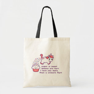 Cute Unicorn Fart Tote Bag