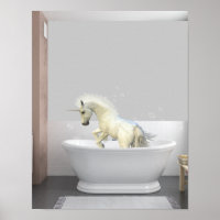 Cute Unicorn Foal in Bathtub