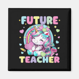 Cute Unicorn Future Teacher Clroom Design Magnet