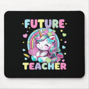 Cute Unicorn Future Teacher Clroom Design Mouse Pad