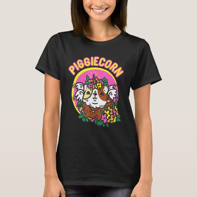 Cute Unicorn Guinea Pig Piggiecorn T-Shirt (Front)