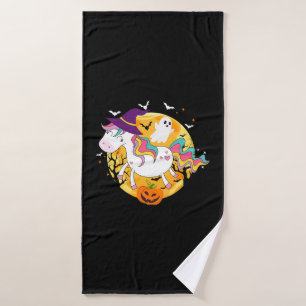 Cute Unicorn Halloween For Girls Women Trick or Bath Towel