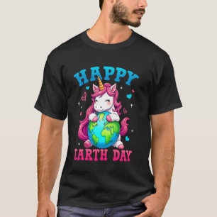 Cute Unicorn Happy Earth Day April 22 55th Anniver T-Shirt
