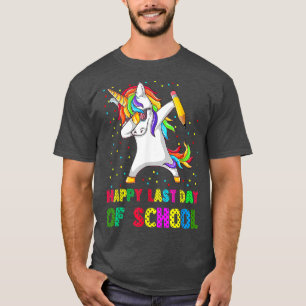 Cute Unicorn Happy Last Day Of School 2022 Teacher T-Shirt