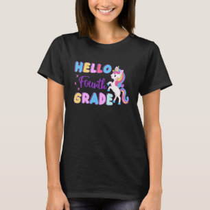 Cute Unicorn Hello Fourth 4th Grade Goodbye 3rd Sc T-Shirt