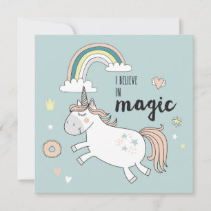Cute Unicorn Holiday Card