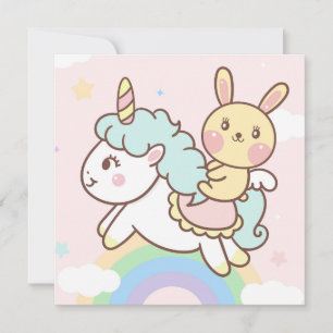 Cute Unicorn Holiday Card