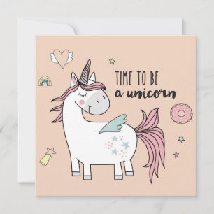 Cute Unicorn Holiday Card