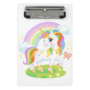 Cute unicorn illustration #1 mini clipboard
