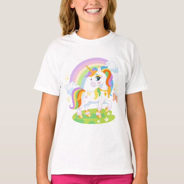 Cute unicorn illustration #1 T-Shirt (Front)