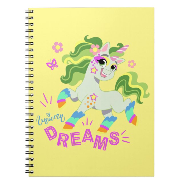 Cute unicorn illustration #2 notebook (Front)
