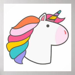 Cute unicorn illustration I Poster