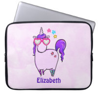 Cute Unicorn in Heart Shaped Glasses