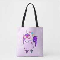 Cute Unicorn in Heart Shaped Glasses