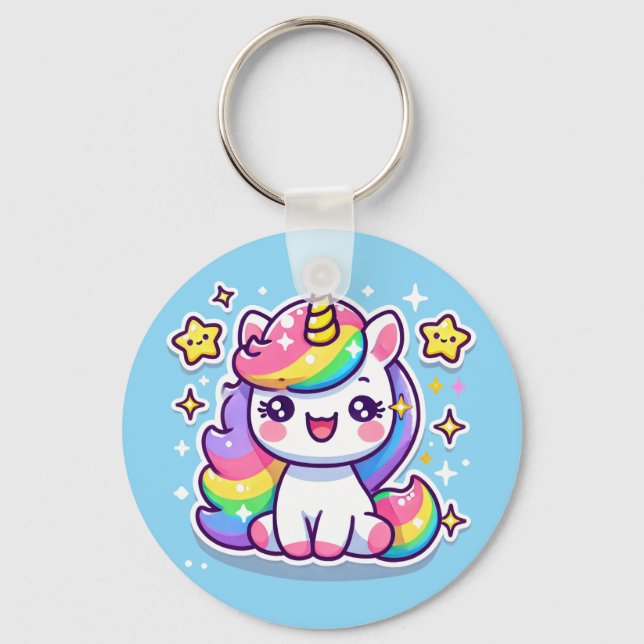 Cute Unicorn Key Ring (Front)