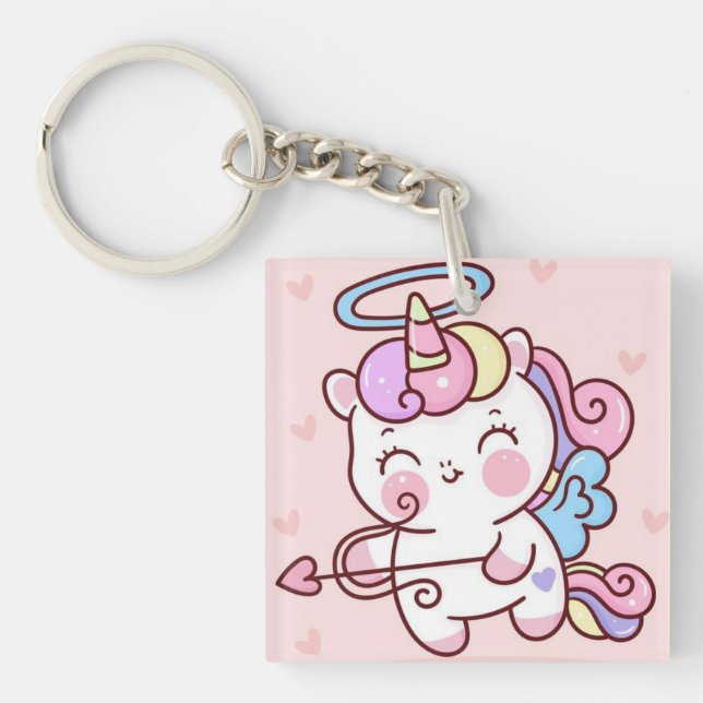 Cute Unicorn Key Ring (Front)