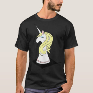 Cute Unicorn-Knight Cartoon for Girls future Chess T-Shirt