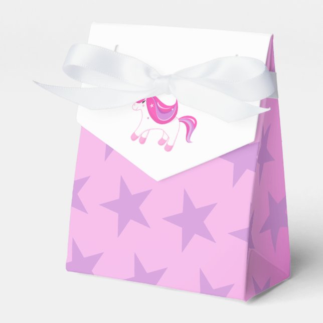 Cute Unicorn l Purple Birthday Favour Box 🦄 (Front Side)