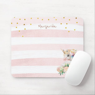 Cute Unicorn Magical Girl Mouse Pad