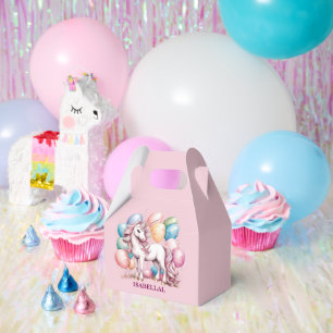 Cute unicorn magical princess  girly birthday kids favour box