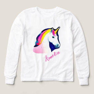 Cute Unicorn Magical Stars Drawing Name Girly 