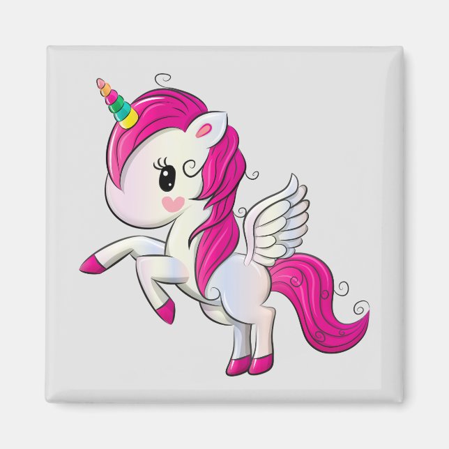 Cute Unicorn Magnet (Front)