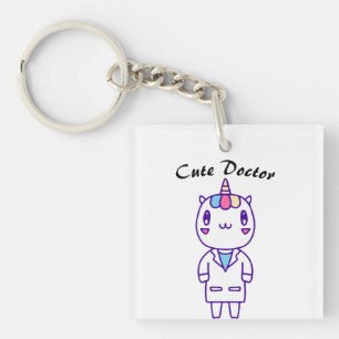Cute Unicorn Medical Doctor – Funny stethoscope Key Ring