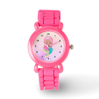Cute Unicorn Mermaid Pink Girl Kid's  Watch