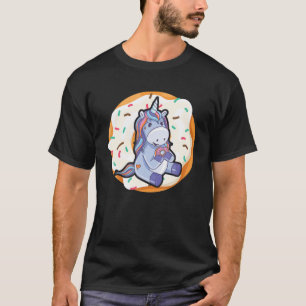 Cute Unicorn Nap Sweet Doughnut Doughnut Food Part T-Shirt