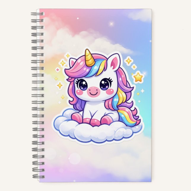 Cute Unicorn Notebook (Front)