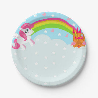 cute unicorn Paper Plate