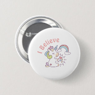 Cute Unicorn Pastel  6 Cm Round Badge