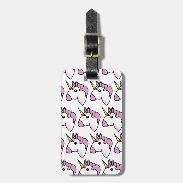 Cute Unicorn Pattern Luggage Tag (Front Vertical)