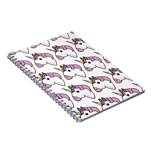 Cute Unicorn Pattern Notebook (Right Side)