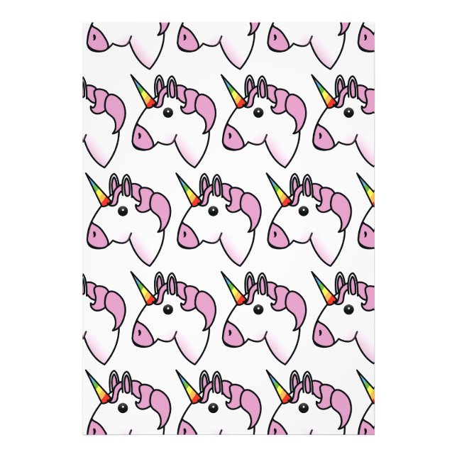 Cute Unicorn Pattern Photo Print (Front)